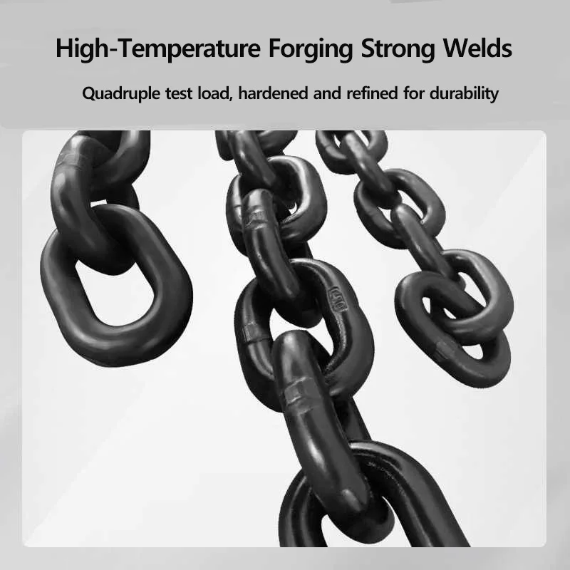 Tirare 1/2/3.2/4/5Ton Catena di Ferro Paranco Manuale Accessori Per Catena G80 Grado di Sollevamento Catena In Acciaio Al Manganese Catena di Sollevamento Sling 1/2/3M