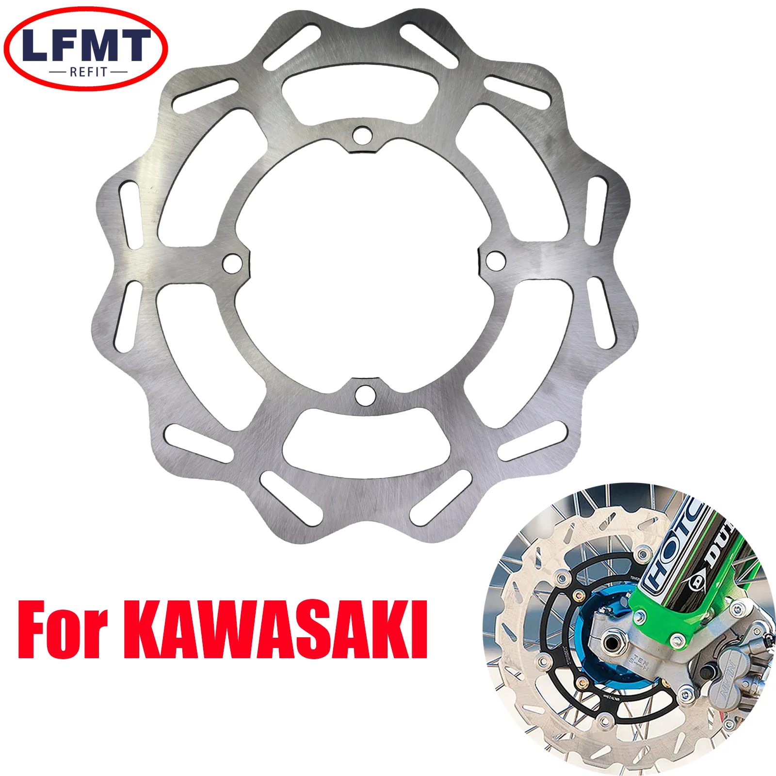 

Motorcycle 27CM/24CM Front Rear Brake Disc Rotor For Kawasaki KX KLX KX125 KX250 KX250F KX450F KLX450R Dirt bike