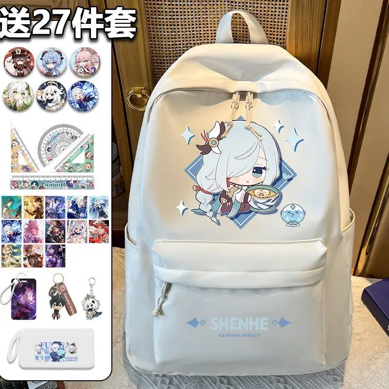 Genshin Impact Bag Wendy Anime Elementary School Students 3-6 Grade Boys Large Capacity Dirt-Resistant Lightweight Simple ANI
