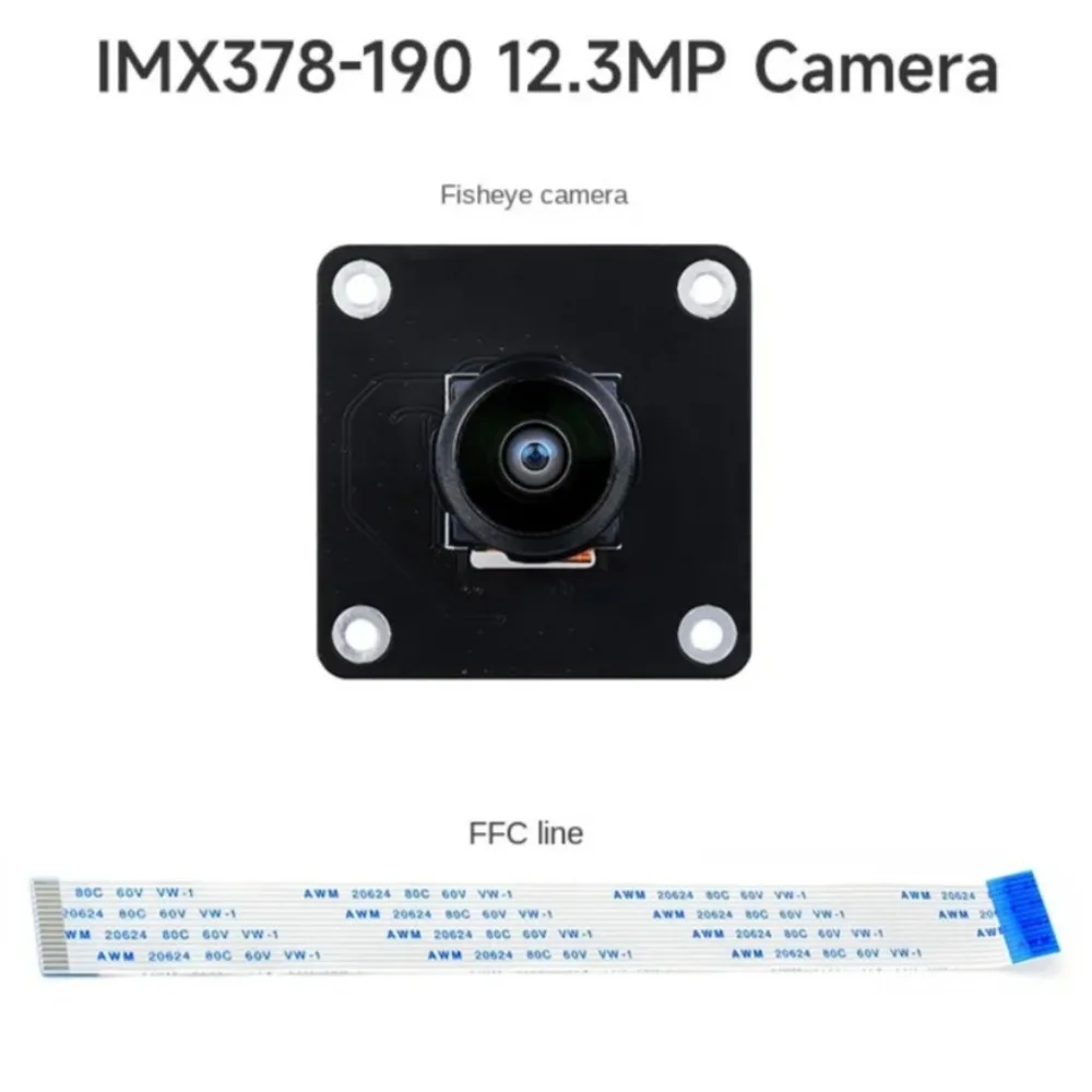 

IMX378-190 Fisheye Lens Camera for Raspberry Pi, 12.3MP, Wider Field Of View