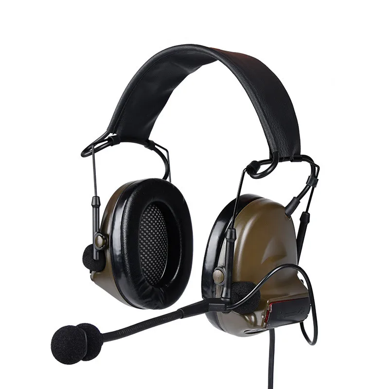 Wadsn tático c2 comtac ii fone de ouvido com microfone cs earmuff para caça tiro fones de ouvido proteção auditiva