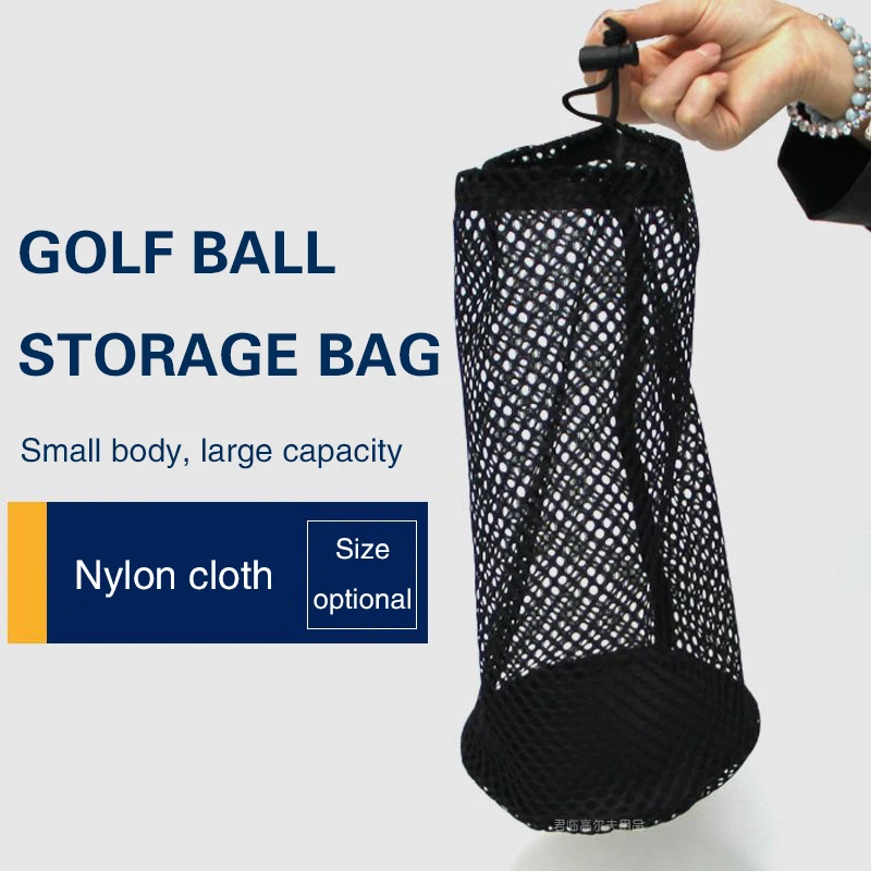 Golf Mesh Net Bag Nylon Golf Tennis 16/32/56 Ball Carrying Drawstring Pouch golf bags Golf Accessories Indoor Outdoor Sports