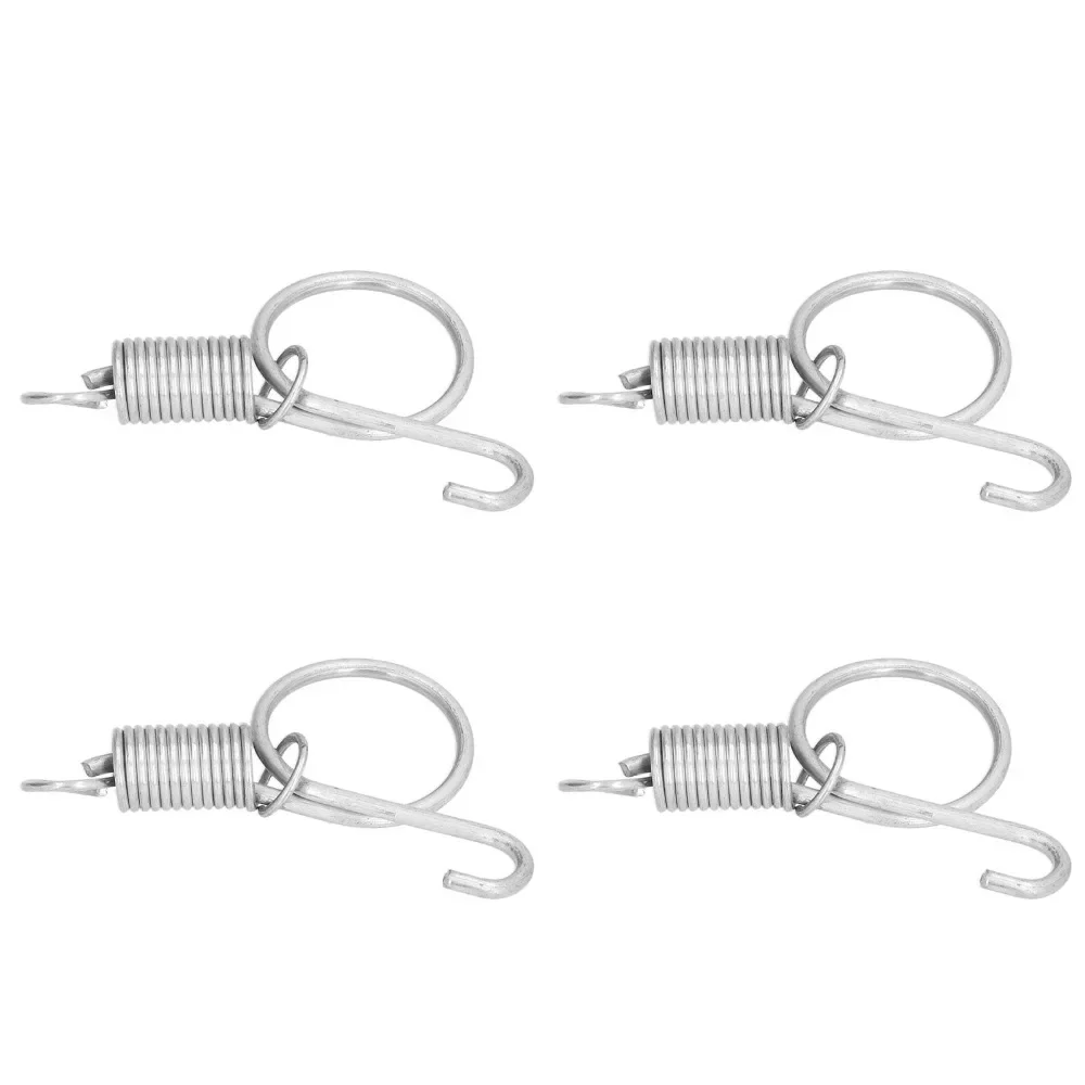 20Pcs Stainless Steel Spring Lock Hook Silver Pull Ring Mount Profile Wire Enclosure Fastener Multi-Enclosure Matching