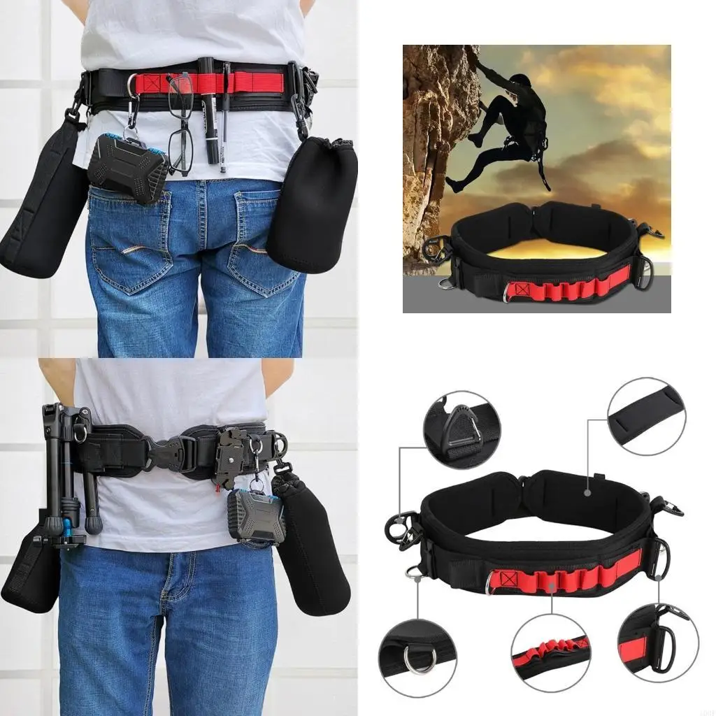 103F Multifunction Utility Belt Camera Waist Belt Adjustable for Hanging Tripod