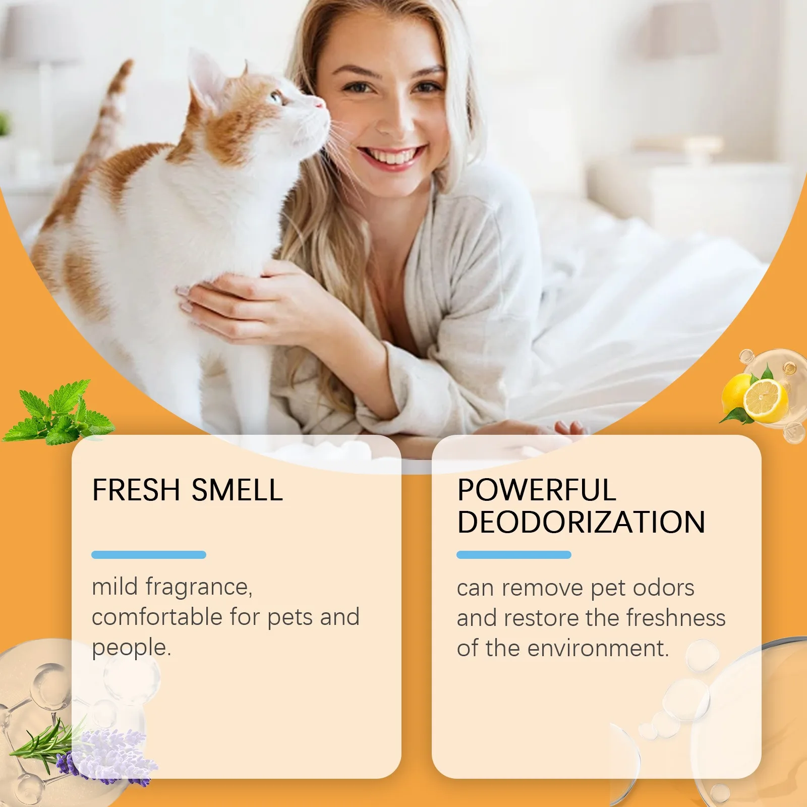 100g Pet Deodorant Gel Beads Air Freshener for Eliminating Odors Non-Toxic Pet Safe Cat Urine Dog Odor Remover