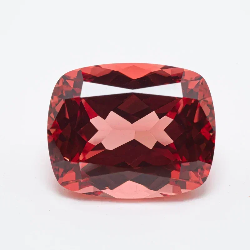 

Wholesale Lab Grown Padparadscha Fire Lotus Flower Rectangular Cushion Shape VVS1 Charms DIY For Jewel Making Selectable AGL Cer