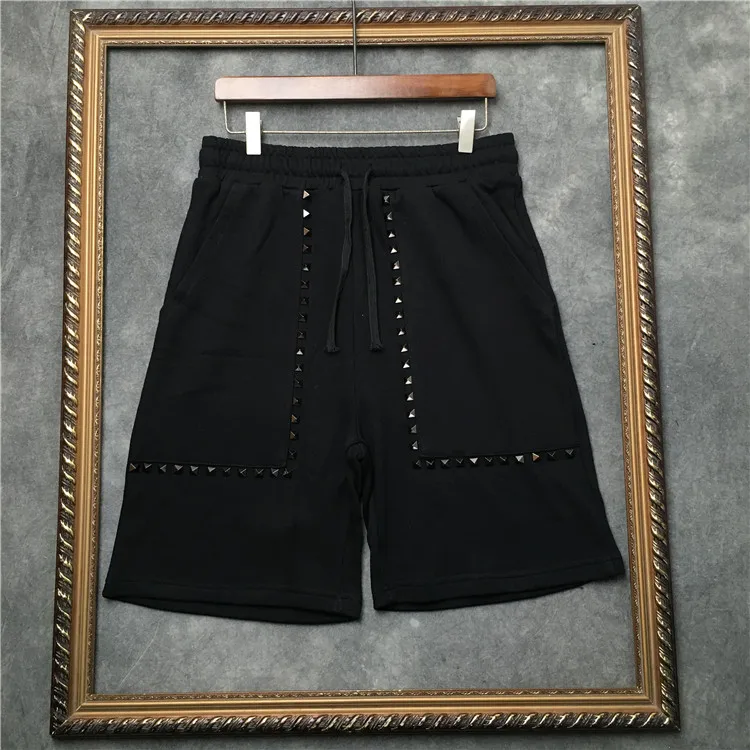 2025 Summer New Fashion Trend Riveted Five-point Shorts Handsome Boy Teen Loose Casual High Street Daily Commuting Shorts