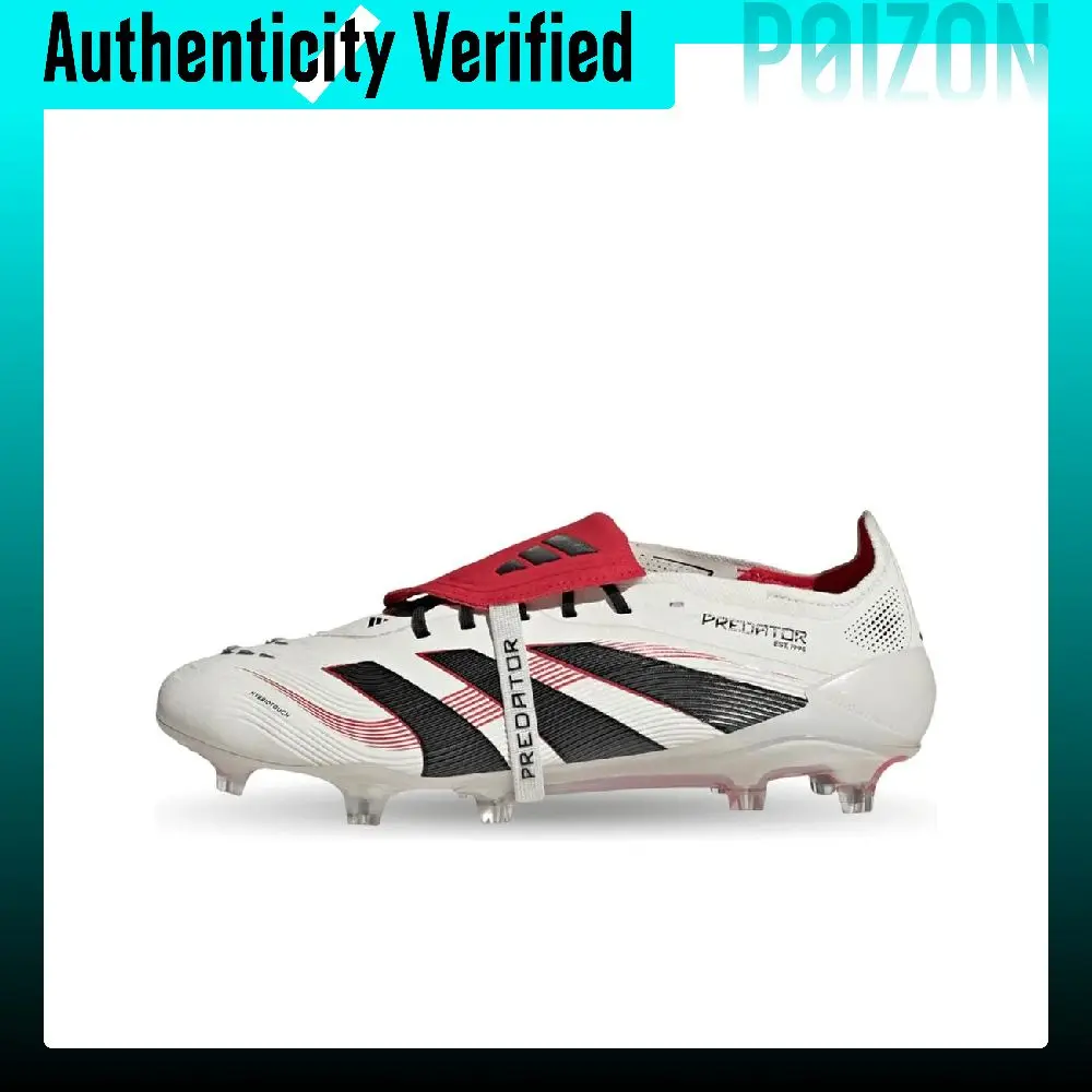Adidas PREDATOR ELITE FG Firm Ground Natural Grass Soccer Shoes Unisex White Black Fuchsia ID8968