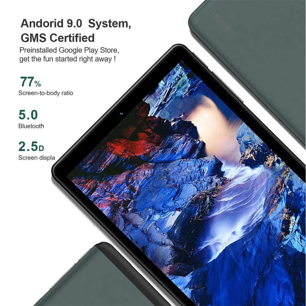 BDF 8-дюймовый планшет Android 9,0, Wi-Fi и сим-карта 3G, 32 Гб ПЗУ, 1 ТБ расширение, 1024x60 0 IPS экран 4000 мАч батарея, двойная камера, BT,FM