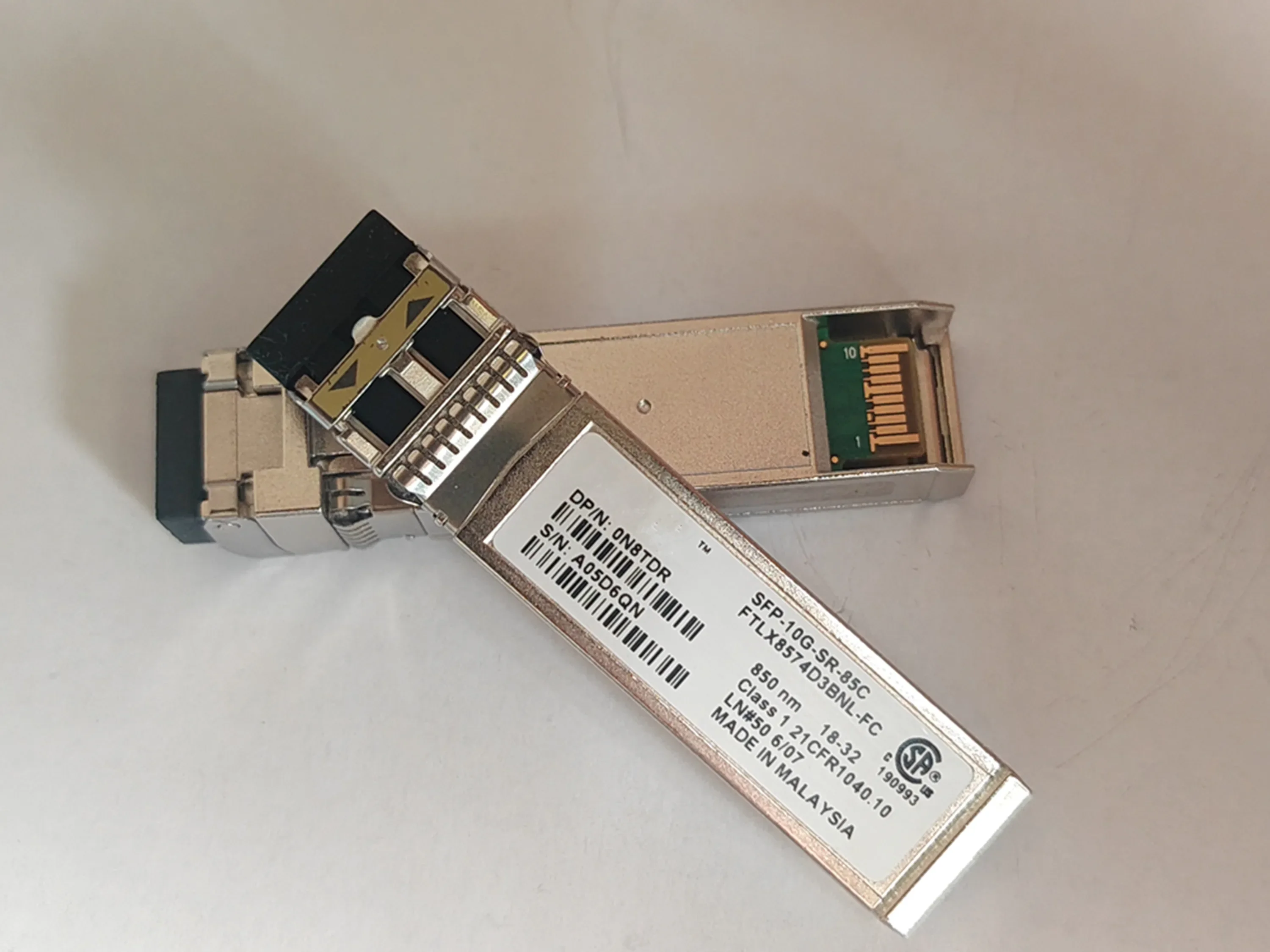 New 10GB SFP+ Transceiver SFP-10G-SR-85C FTLX8574D3BNL-FC 0N8TDR 10GB Optical Fiber