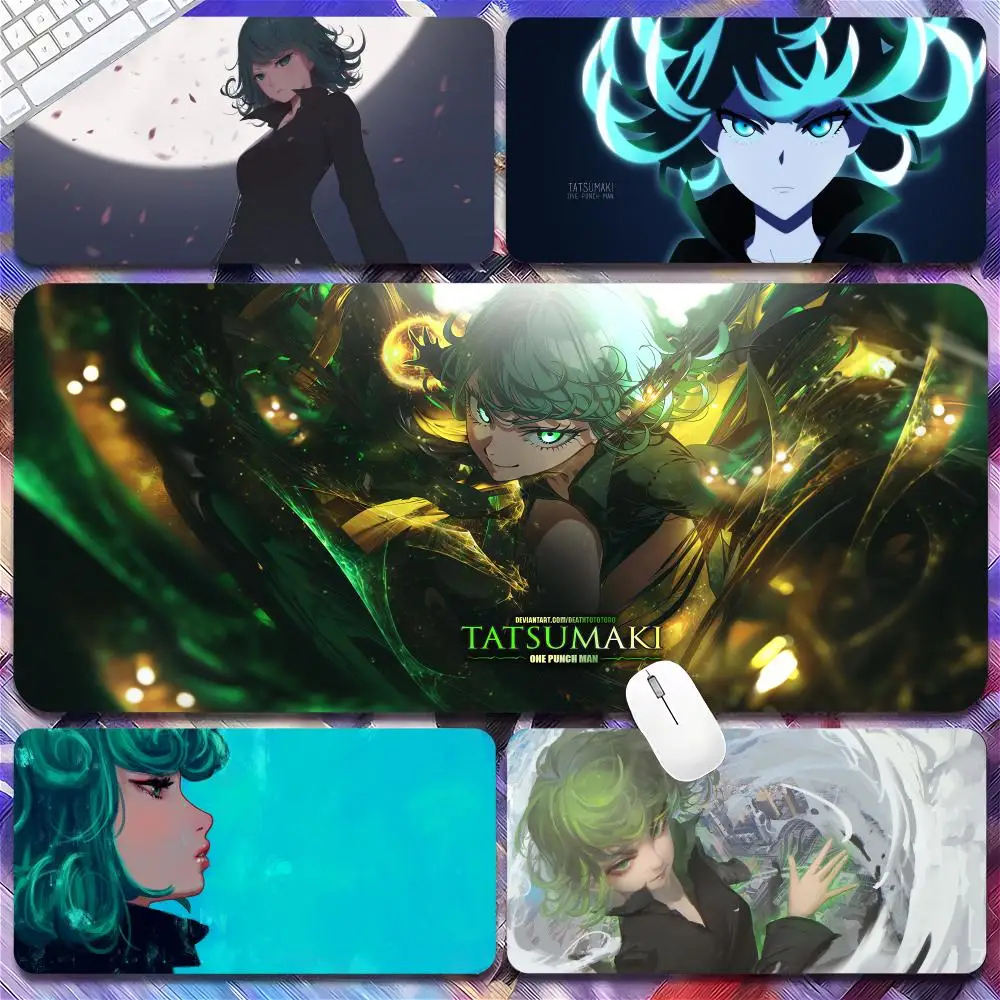 One-Punch Man Tatsumaki Mouse Pads Gamer Keyboard Mat Pads Gaming Desk Protector Laptops Large Mousepad Cartoon Deskmat