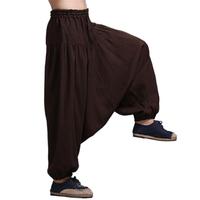 Plus size M - 5XL Men Hiphop Harem Pants Crotch Baggy big Size Boho Gypsy Aladdin Summer Bohemian Nepal Wide Leg Pants Trousers