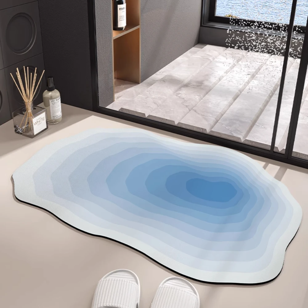 

VIKAMA Simple Bathroom Floor Mats Kitchen Entrance Corridor Mats Non-Slip Waterproof Diatomite Mats Easy To Clean