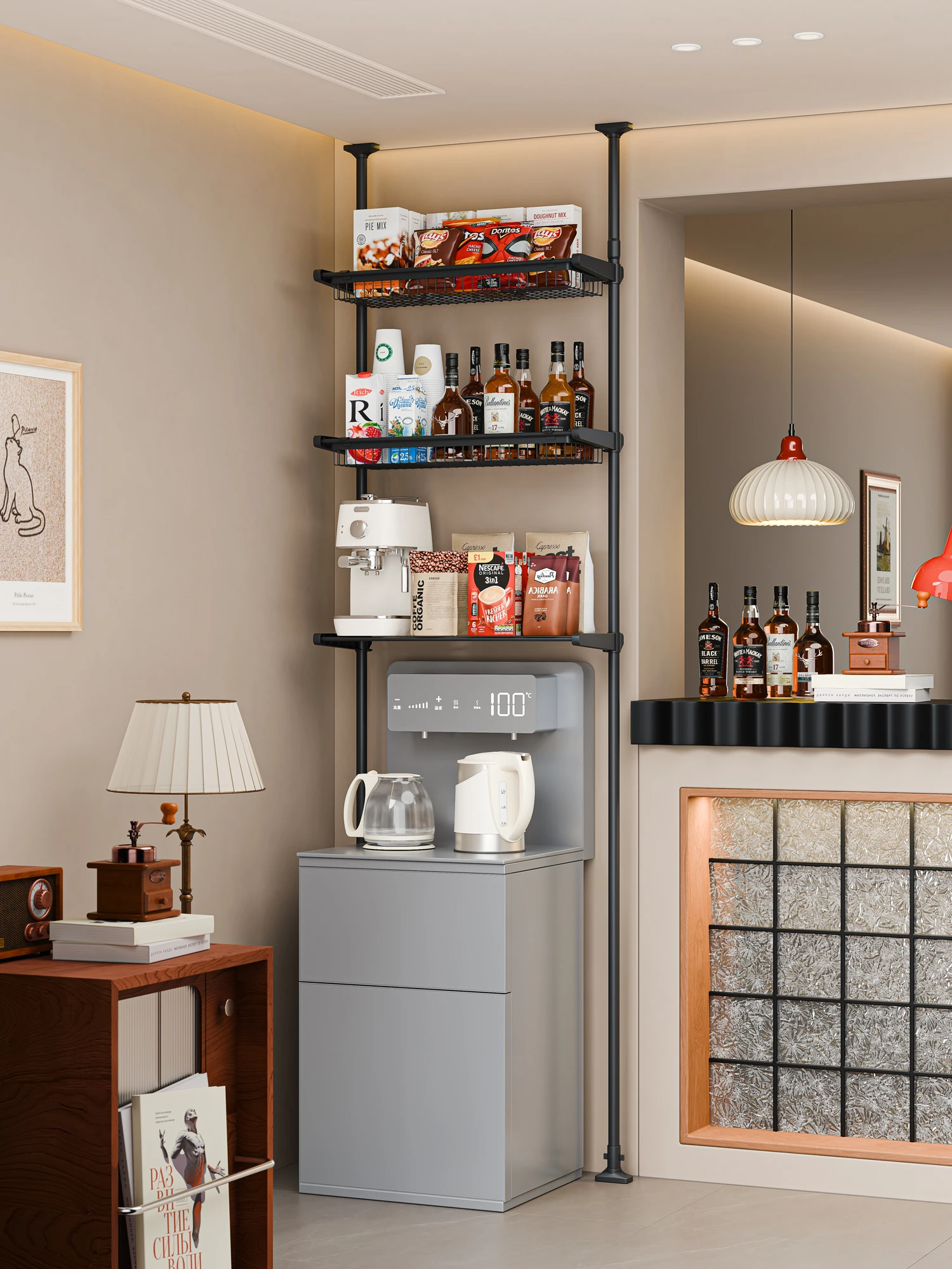 scaffale-portaoggetti-da-parete-per-set-da-caffe-e-te-da-soggiorno-dispenser-d'acqua-mensola-a-h-stile-semplice-accessorio-universale