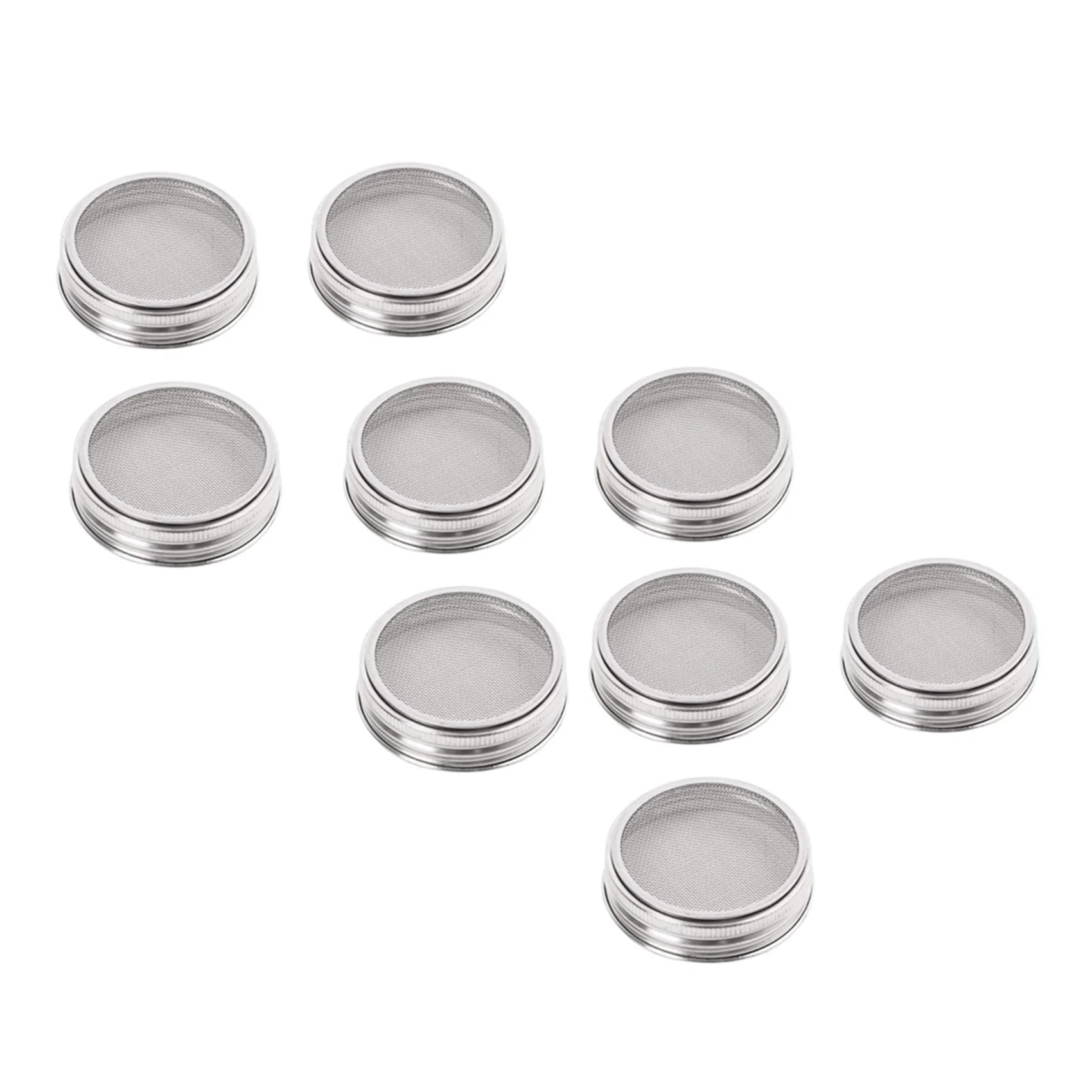 9x Stainless Steel Sprouting Jar Lid Kit for Superb Ventilation Fit for Wide Mouth Mason Jars Canning Jars