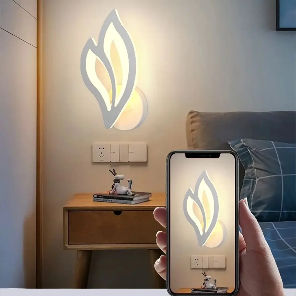 Wall Lamp Leaf Creative Shape Interior Wall Light for Bedside Lamp Corridor Entrance Lighting Lamp Modern Simple LED Lights