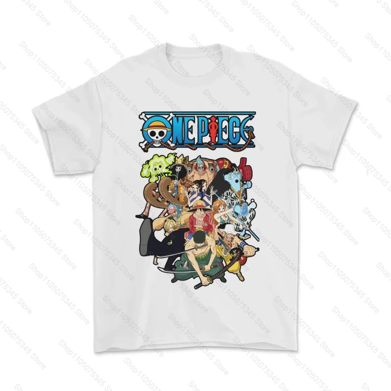 Camisetas de una pieza Luffy Anime japonés Vintage verano algodón hombres camiseta pantalón corto Casual manga ropa de calle Tops camisetas hombre ropa
