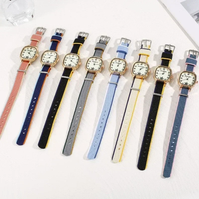 Retro Minimalist Star Square Watch Women\'s Casual Wristwatch Women Quartz Watches Ladies Clock Gift Reloj Mujer Relogio Feminino