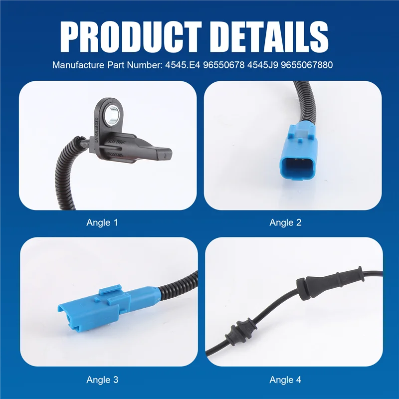 

Датчик скорости колеса A45F-ABS для CITROEN C3 C4 DS3 Peugeot 2008 207 301, передний левый и правый 4545.E4