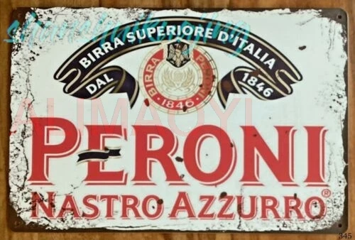 PERONI Lager Beer Large Vintage Metal Sign Bar Pub Man Cave Shed Garage Workshop sign