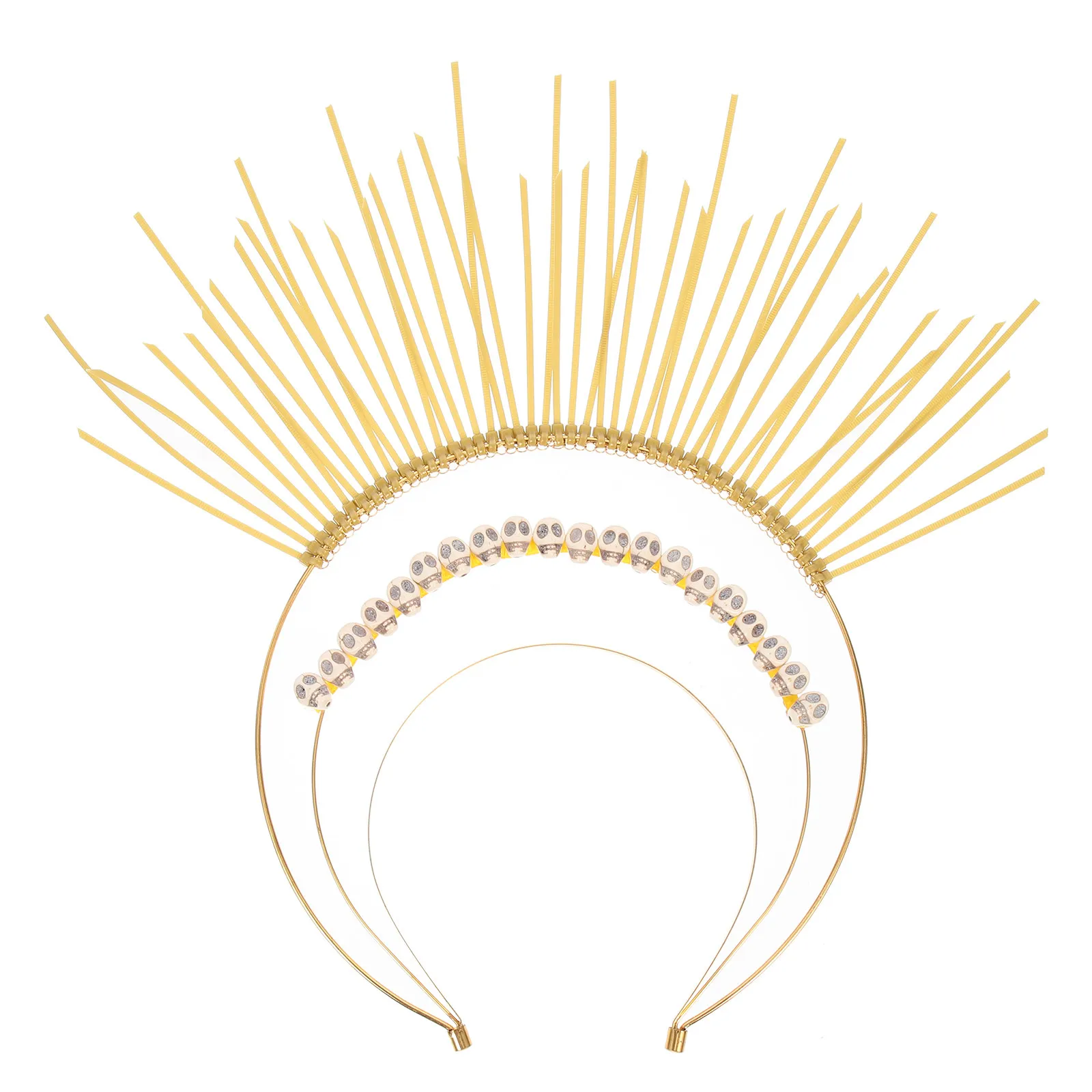 

Skull Headband Gold Color Multipurpose Party Hair Decoration Festival DIY Chic Hair Accessory Elegant Headdress Girls Women