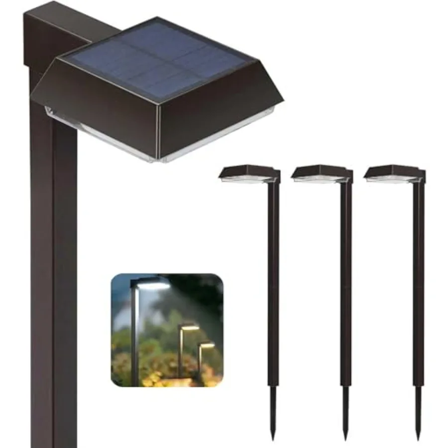 Bobcat Solar Pathway Lights Outdoor Super Bright 300 lumens with 2-in-1 Warm White and Daylight Color Modes, Solar LED Lights O