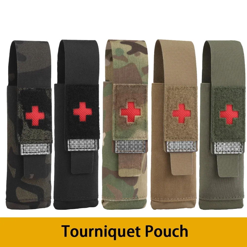 Tactical Tourniquet Pouch EDC Help Kit Tools MOLLE Emergency Med Storage Bag Hunting Rescue Bag Sports Medical Equipment Pocket