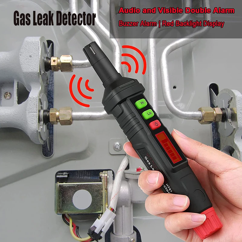 

Handheld Gas Leak Detector Analyzer Leakage Detector With LCD Display Sound Light Alarm For LPG LNG Natural Gas Leak Monitor