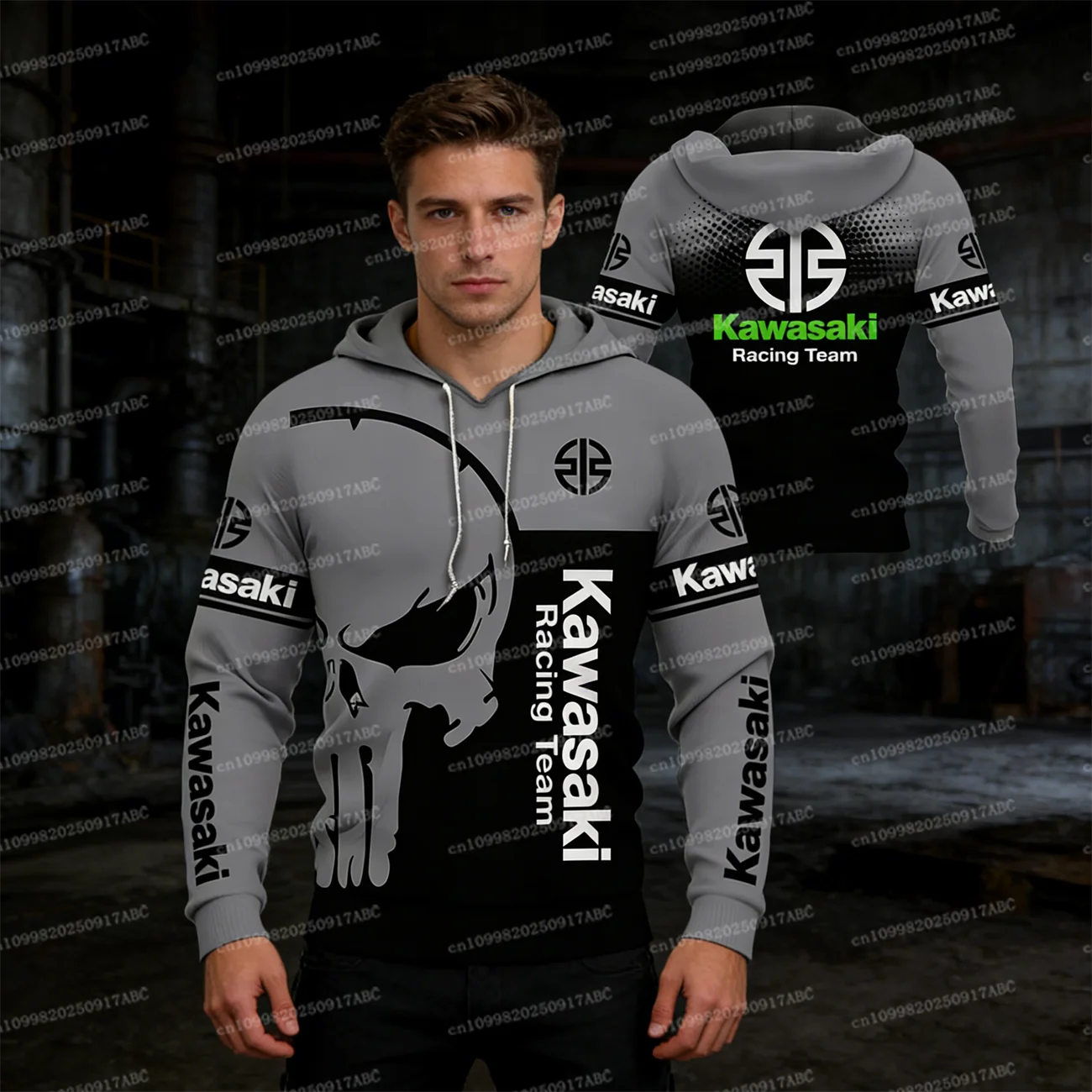 

（Kawasaki ）Men Hoodie Y2K Kawasaki Hooded Spring autumn Motorcycle Riding Off-Road Women Pullover Extreme Sports Unisex Hoodie