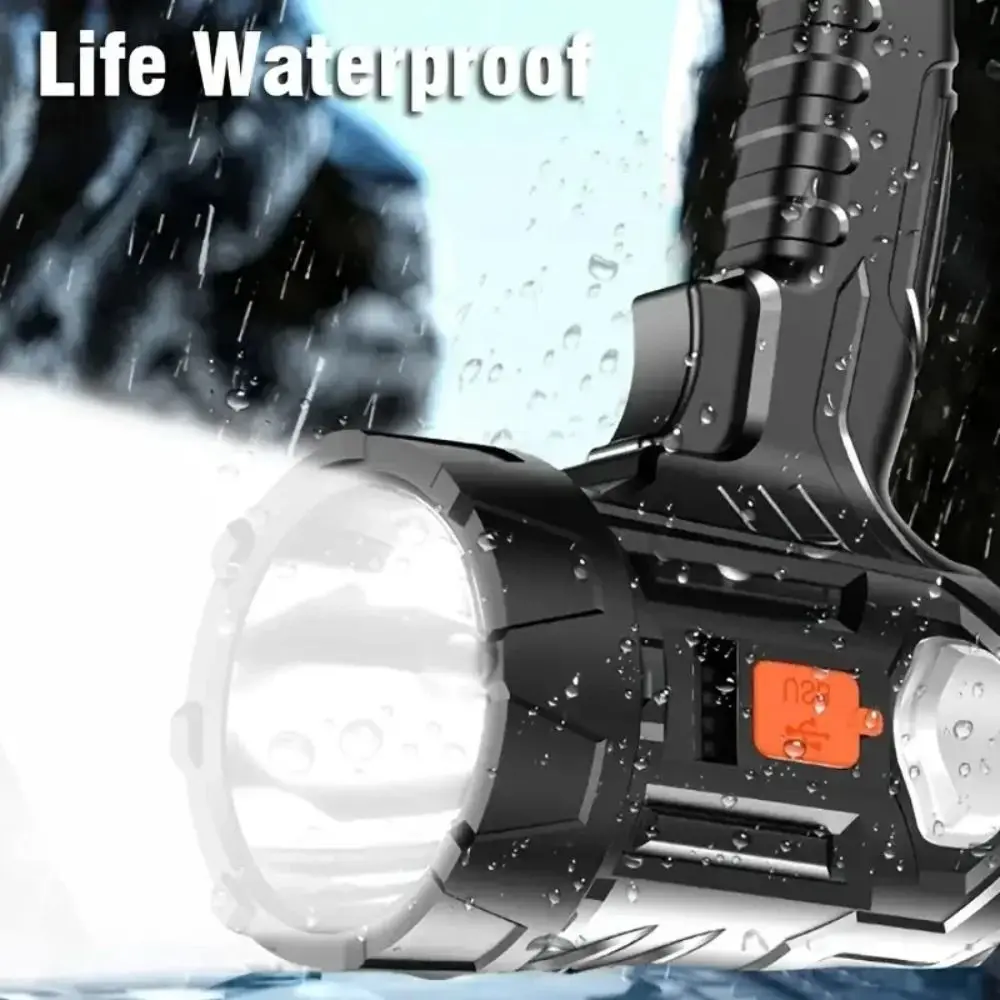 

3000 Lumens Rechargeable Spotlight Super Bright 3-Color Filter Handheld Flashlight Long-Lasting Battery COB Light