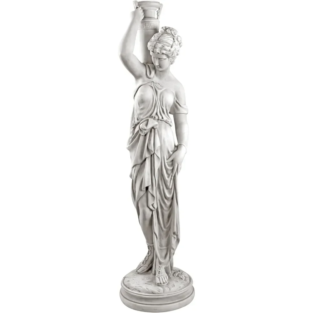 KY799519 Dione the Divine Greek Water Woman Indoor/Outdoor Garden Statue, Grande Size, 10 Inches Wide, 38 Inches Tall