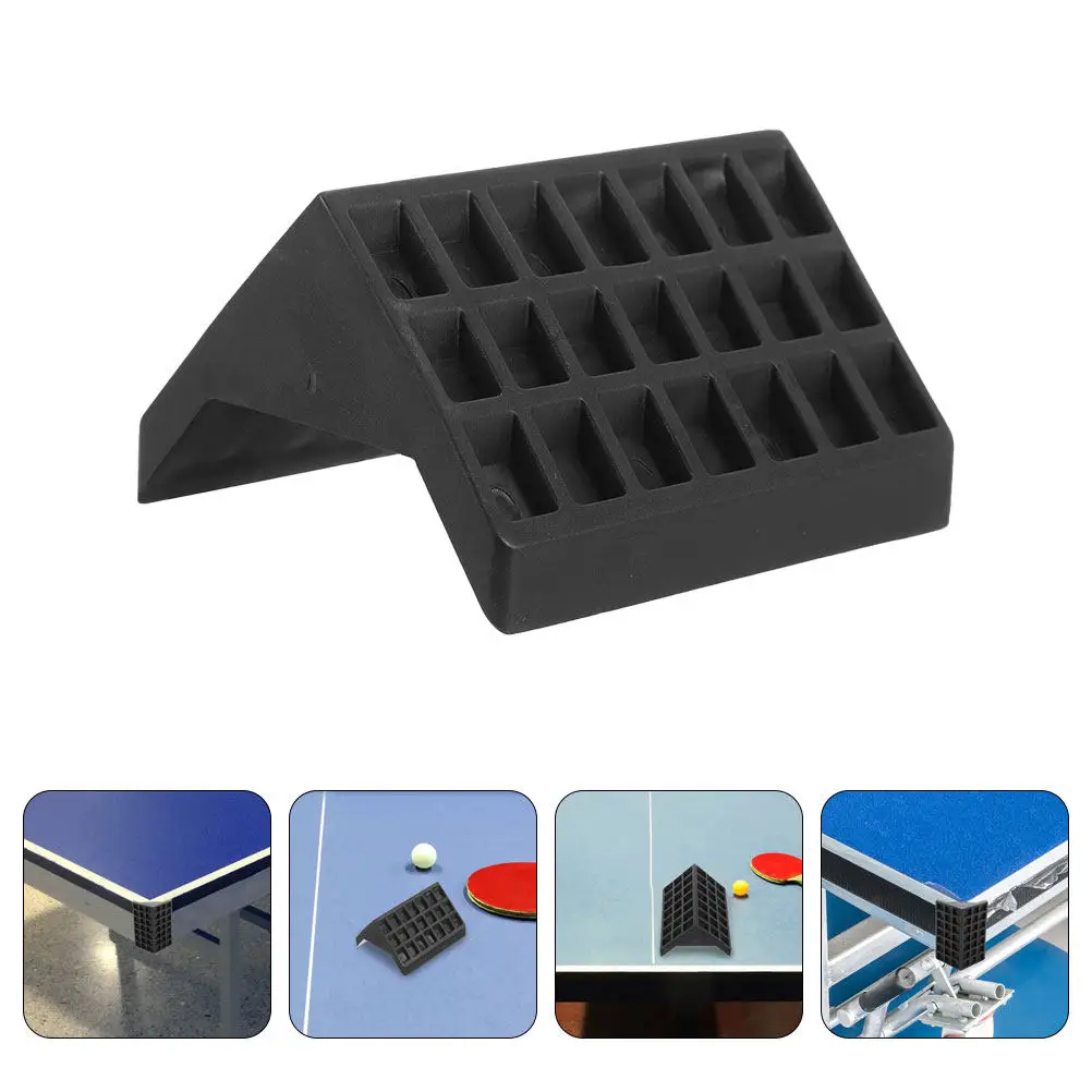 

4Pcs Black Plastic Ping Pong Table Corner Protector for Standard Indoor Table Tennis Desk Durability Elegant Look Easy Fit