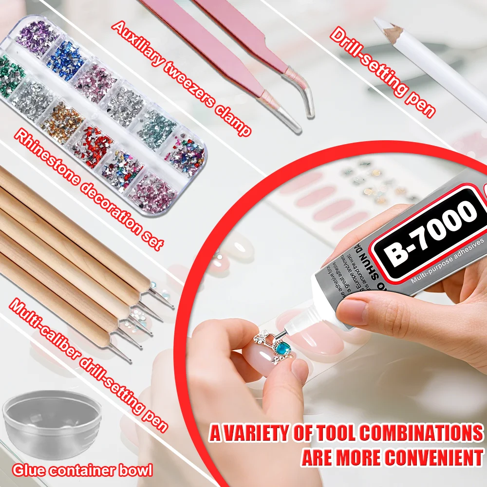 15 مل B7000 غراء أظافر فائق القوة غراء لاصق شفاف للحرف اليدوية غراء للمعادن/المجوهرات/أحجار الراين/الهواتف المحمولة  غراء لاصق متعدد الأغراض صناعي لحرف اليدوية وأحجار الراين والمجوهرات