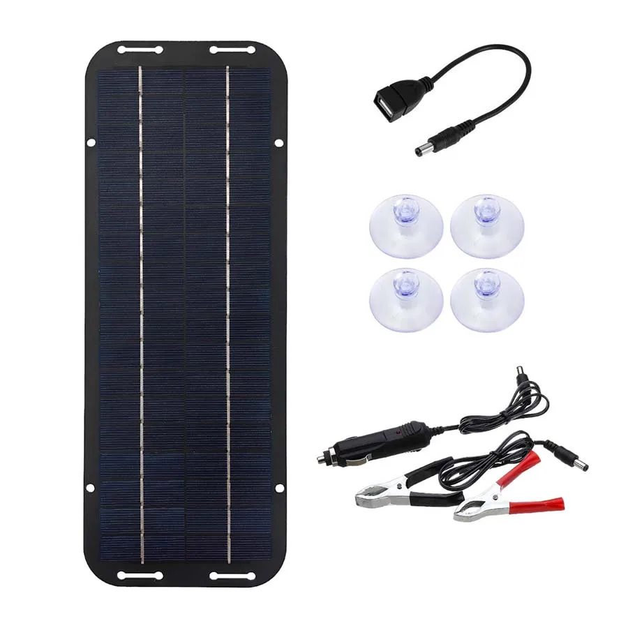 30W Solar Panel 12V Trickle Charger Battery Charger Kit Maintainer Boat Car RV Pet house Mobile Phone Factory Price