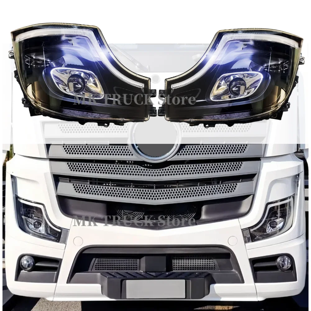 24V retrofit for MP4 ACTROS MP5 MP6 LED Headlight assembly with plug for Mercedes truck parts A9618200859 A961820095