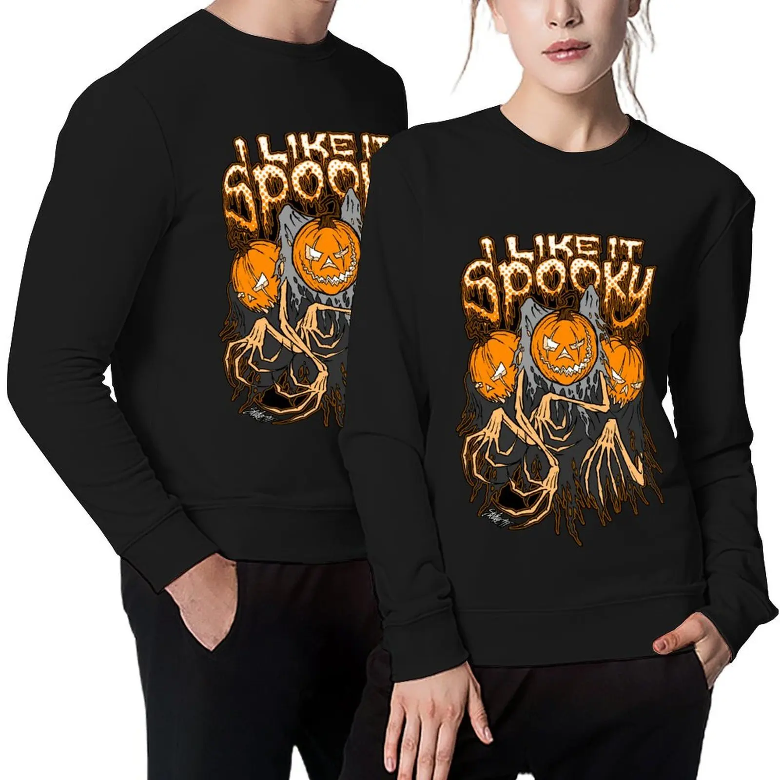 

I like it Spooky Pullover men's sweat-shirt set men's coat men wear anime clothing men sweatshirt