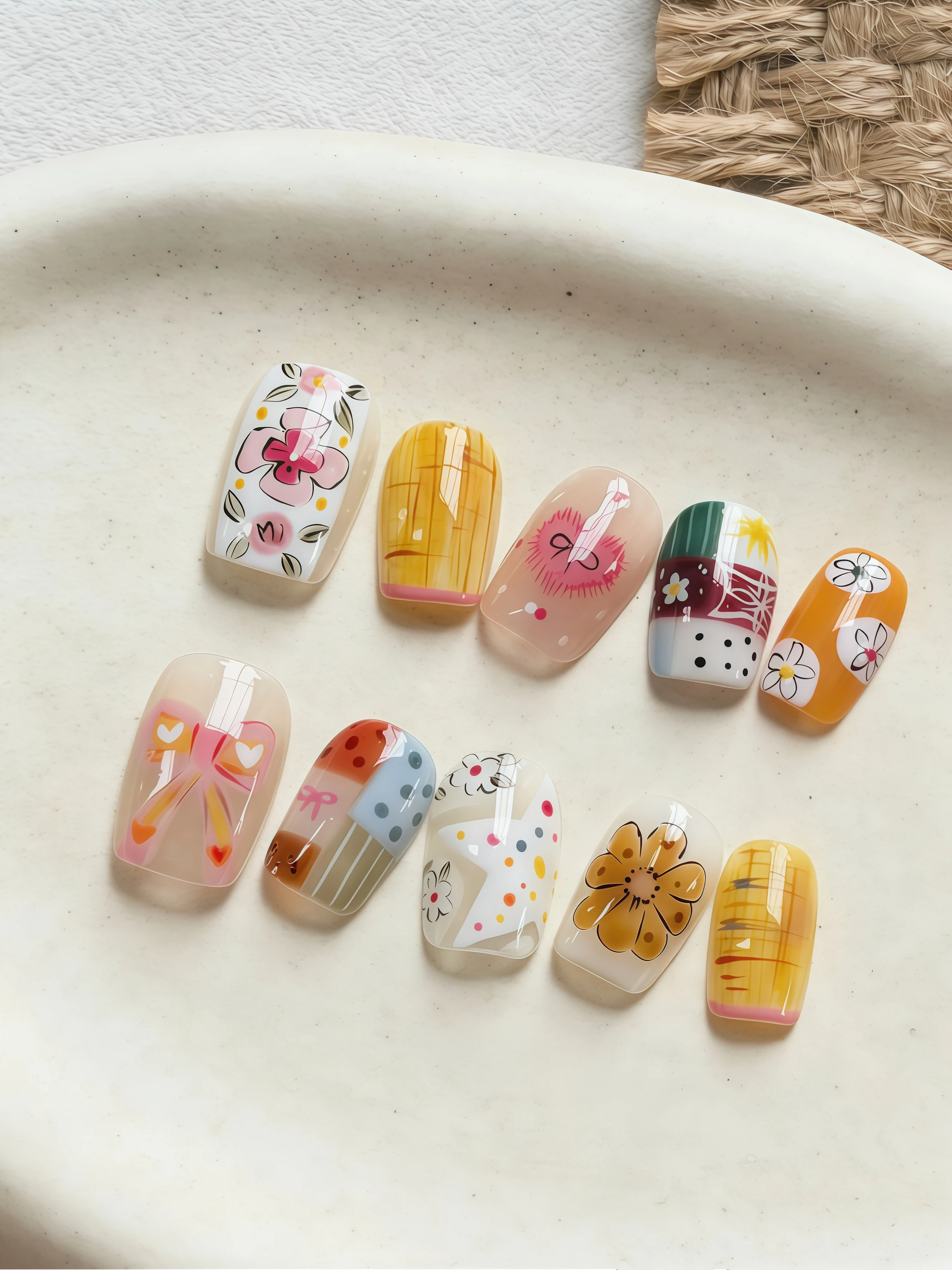 10 Pieces of Short Square Roun - Pressed Flower Art 评论和价格