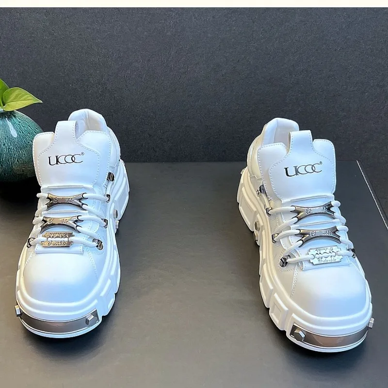 Original Men's Shoes Designer Punk Style Sneakers for Men High Quality Leather Casual Shoe Platform Skateboard Shoes Men's Shoes - Image 4