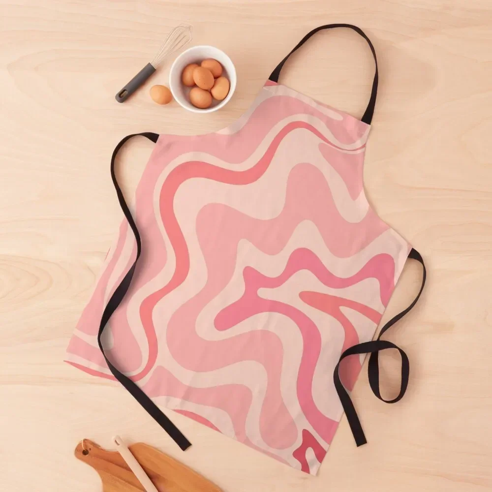 

Liquid Swirl Retro Contemporary Abstract in Soft Blush Pink Apron Children'S christmas kitchen cloths Kitchens Accessories Apron