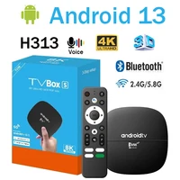 TV98 ATV H313 Smart TV Box Android 13,0 H313 Quad Core 2,4G/5G Wifi Dual BT 4K HD reproductor multimedia 3D iptv control remoto por voz 8GB 128GB