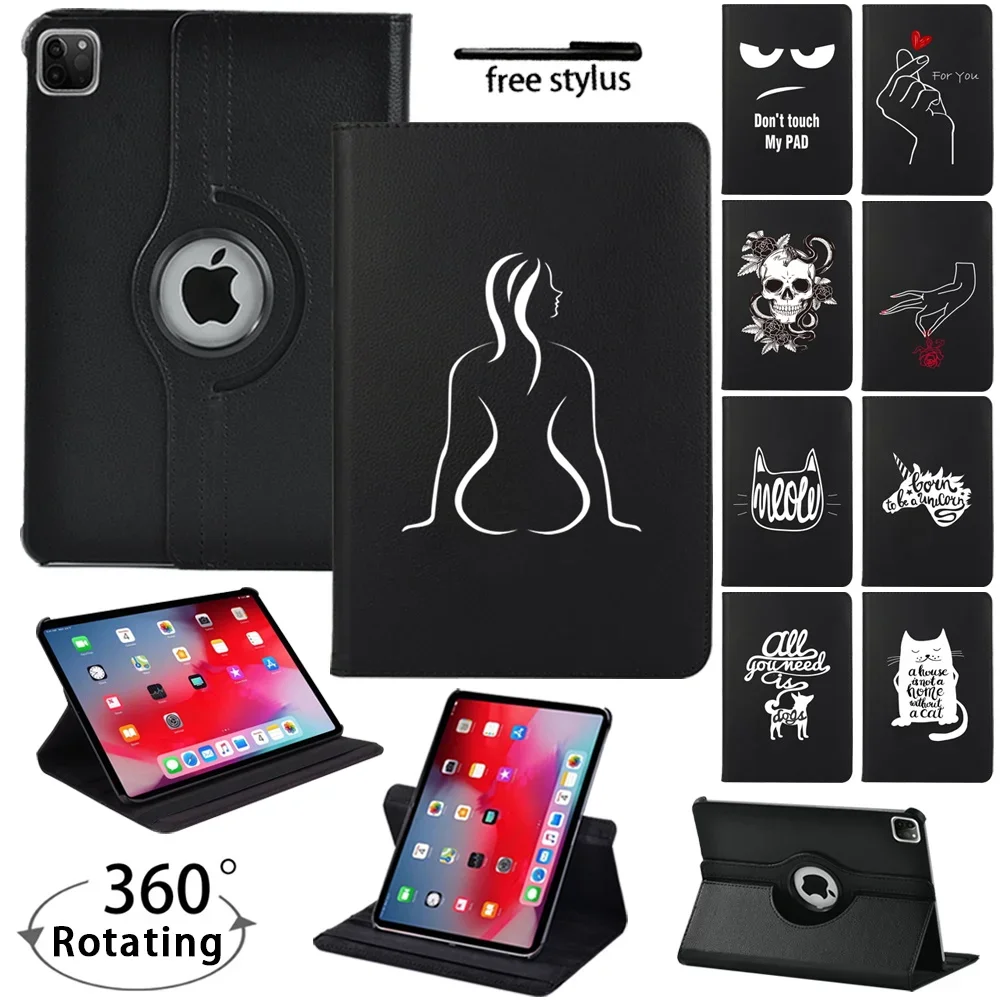 

For Apple IPad Pro 9.7"/ Pro 10.5" Case 360 Degrees Rotating PU Leather Cover for IPad Pro 11" 2018/2020 Smart Stand Cases