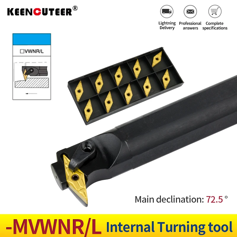 Suporte de Ferramenta de Rotação Interna Mvwnr l S20r-mvwnr16 S25s-mvwnr16 S32t-mvwnr16 Porcelana de Torno Vnmg Ferramentas de Corte Cnc com Barra de Torno