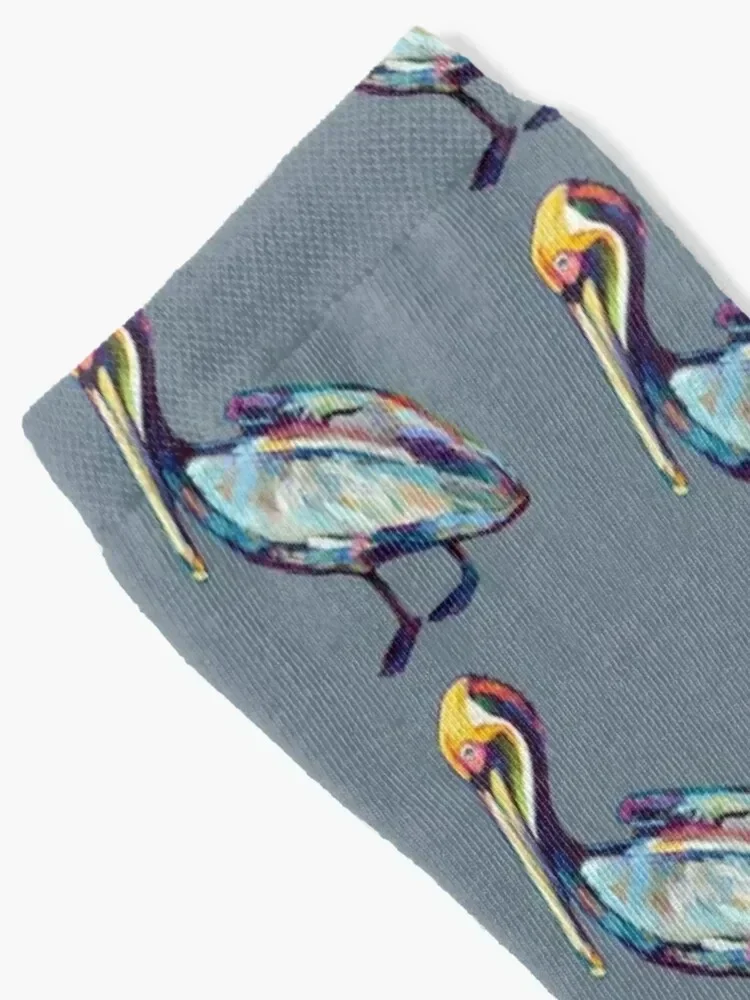 Colorful Pelican by Robert Phelps Socks winter gifts sheer aesthetic short Socks For Women Men's