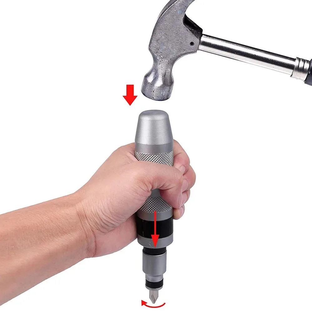 CR-V Manual Impact Screwdriver, Portable Reversible Impact Driver, Household Cordless Screwdriver Kit Hand Repair Tools