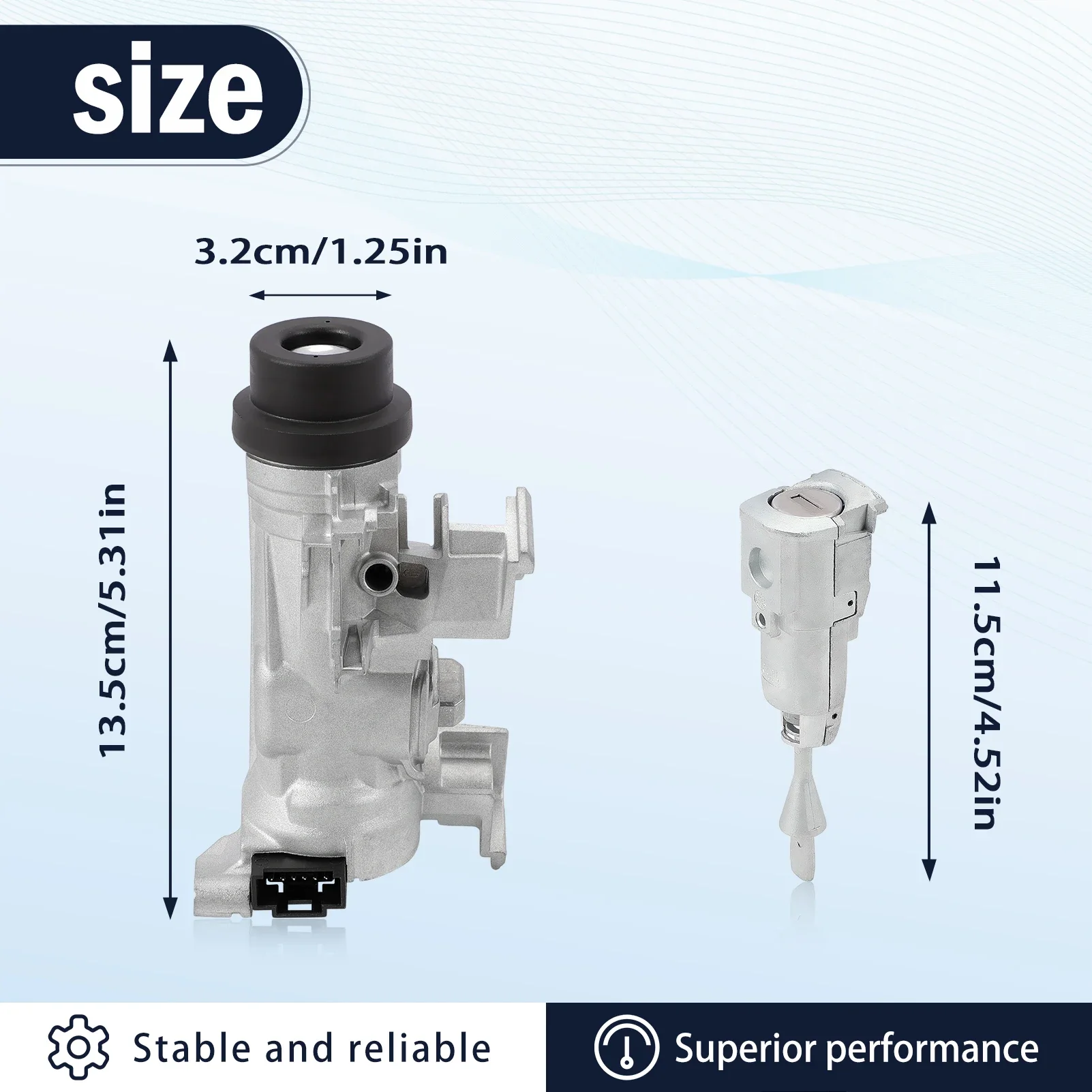 

Ignition Switch Lock Cylinder with Intelligent Remote Control Key 1K0905851B for 2006-2018 Volkswagen VW Jetta