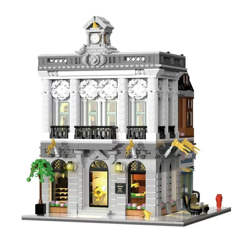 

2080pcs City Street Creator Bank Street View Model Building Blocks Set MINI Brick Light Assemble Toys Kid Boy Girl Holiday Gifts