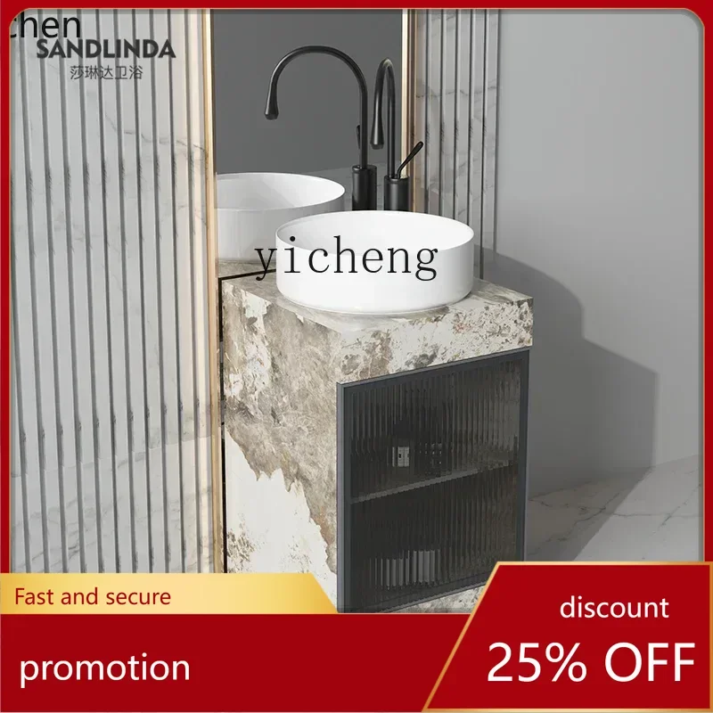 

HT rock slab washbasin integrated column washbasin floor washbasin