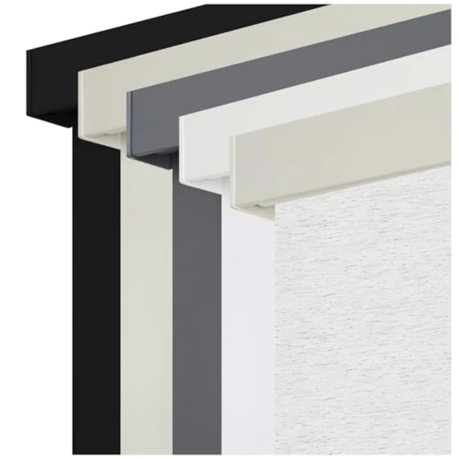 

Cordless out Roller Shades Blinds for Windows Free-Stop, Pull Down Room Darkening with Valance, Thermal Insulated Woven Fabric