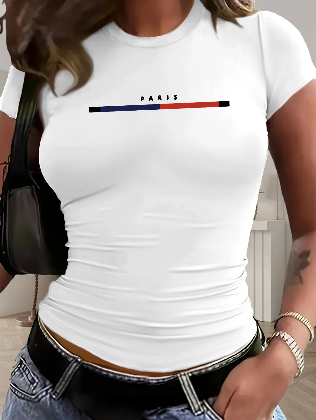 Summer Women's Women PARIS Italy Print T Shirt