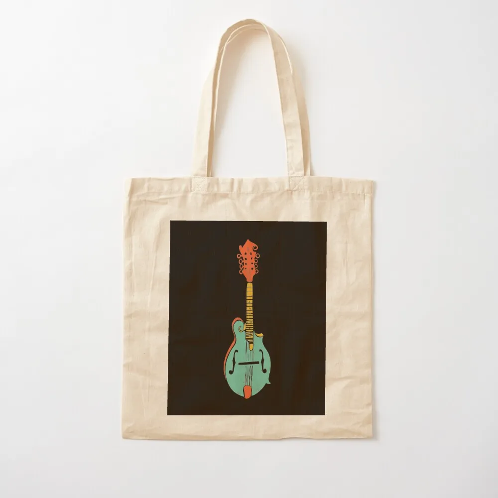 Funky Retro Mandolin Minimalist String Instrument Tote Bag hand bags Women's tote bag Women bags